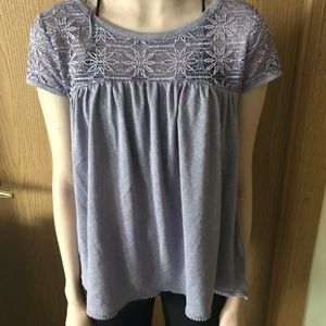 Purple tee with cute detailing